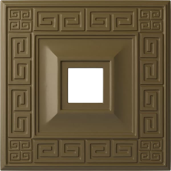 Ekena Millwork Eris Ceiling Medallion (Canopies up to 9 7/8"), 18"W x 18"H x 3 1/2"ID x 1 1/8"P, Mississippi Mud CM18ERMMF - main
